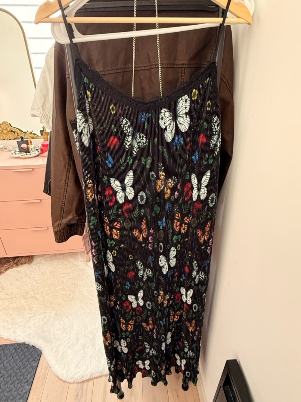 Dressed in LALA Black Butterfly Maxi Dress with Multicolor Floral Print